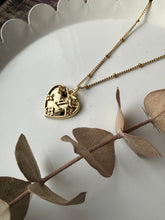 Load image into Gallery viewer, Upcycled Designer Pendant Necklace #216- Golden Heart