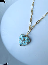 Load image into Gallery viewer, Upcycled Designer Pendant Necklace #112 - Embossed Hearts