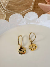 Load image into Gallery viewer, Upcycled Designer Pendant Earrings #126–Double G Dangles