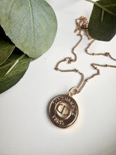 Load image into Gallery viewer, Upcycled Designer Pendant Necklace #192 - Gold