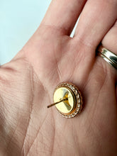 Load image into Gallery viewer, Upcycled Designer Pendant Earrings #118- Black & Gold