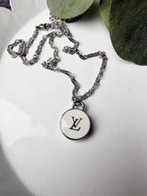 Load image into Gallery viewer, Upcycled Designer Pendant Necklace #208 - Silver Rimmed