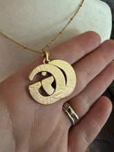 Load image into Gallery viewer, Upcycled Designer Pendant Necklace #156 - Large Black