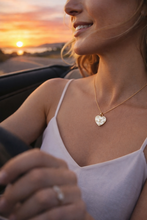 Load image into Gallery viewer, Upcycled Designer Pendant Necklace #112 - Embossed Hearts