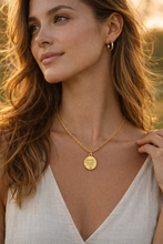 Load image into Gallery viewer, Upcycled Designer Pendant Necklace #200 - Gold Stamped Oval