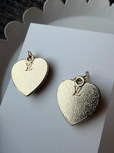 Load image into Gallery viewer, Upcycled Designer Pendant Earrings #120 - Black & Gold Hearts