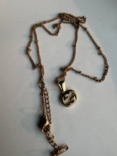 Load image into Gallery viewer, Upcycled Designer Pendant Necklace #186 - Small Gold GG