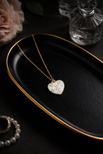 Load image into Gallery viewer, Upcycled Designer Pendant Necklace #112 - Embossed Hearts