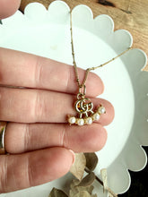 Load image into Gallery viewer, Upcycled Designer Pendant Necklace #214 - Five Pearl