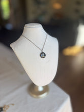 Load image into Gallery viewer, Upcycled Designer Pendant Necklace #145 - Silver & Black