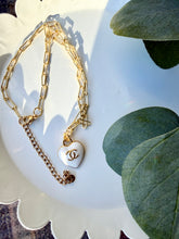 Load image into Gallery viewer, Upcycled Designer Heart Pendant Necklace #102 - Adjustable Chain