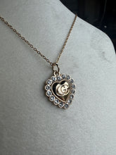 Load image into Gallery viewer, Upcycled Designer Pendant Necklace #153 - Bling Heart