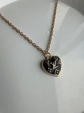 Load image into Gallery viewer, Upcycled Designer Pendant Necklace #112 - Embossed Hearts
