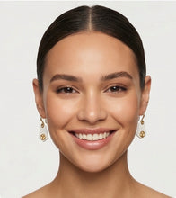 Load image into Gallery viewer, Upcycled Designer Pendant Earrings #100