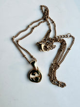 Load image into Gallery viewer, Upcycled Designer Pendant Necklace #186 - Small Gold GG