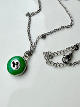 Load image into Gallery viewer, Upcycled Designer Pendant Necklace #159 - Green & Silver