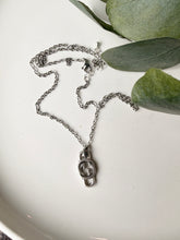 Load image into Gallery viewer, Upcycled Designer Pendant Necklace #174 - Silver GG