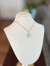 Load image into Gallery viewer, Upcycled Designer Pendant Necklace #154 - Blue