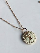 Load image into Gallery viewer, Upcycled Designer Pendant Necklace #184 - Gold Round