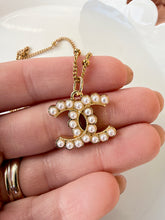 Load image into Gallery viewer, Upcycled Designer Pendant Necklace #237 - Intersecting Pearls