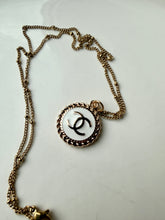 Load image into Gallery viewer, Upcycled Designer Pendant Necklace #189 - White & Gold