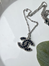Load image into Gallery viewer, Upcycled Designer Pendant Necklace #205-Black Gems
