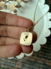 Load image into Gallery viewer, Upcycled Designer Pendant Necklace #209 - Black & Gold Square