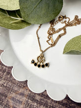 Load image into Gallery viewer, Upcycled Designer Pendant Necklace #197 - Five Black Gems