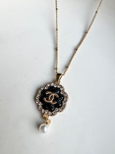 Load image into Gallery viewer, Upcycled Designer Pendant Necklace #172 - Black Pearl