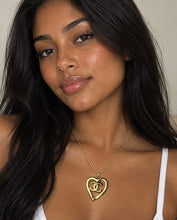 Load image into Gallery viewer, Upcycled Designer Pendant Necklace #239 - XL Gold Heart