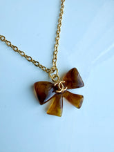 Load image into Gallery viewer, Upcycled Designer Pendant Necklace #110 - Resin Bow