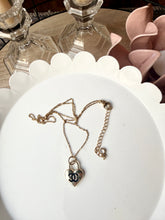 Load image into Gallery viewer, Upcycled Designer Pendant Necklace #230 - Gold Heart Zipper Pull