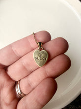 Load image into Gallery viewer, Upcycled Designer Pendant Necklace #181 - Small Gold Heart