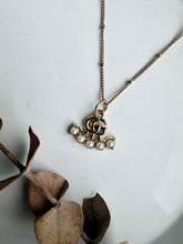 Load image into Gallery viewer, Upcycled Designer Pendant Necklace #214 - Five Pearl