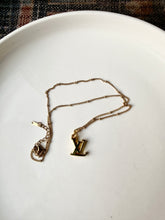 Load image into Gallery viewer, Upcycled Designer Pendant Necklace #187 - Golden Letters