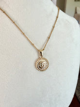Load image into Gallery viewer, Upcycled Designer Pendant Necklace #135-Gold Coin