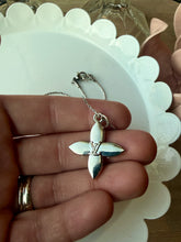 Load image into Gallery viewer, Upcycled Designer Pendant Necklace #231 - Silver Four Petal Blossom