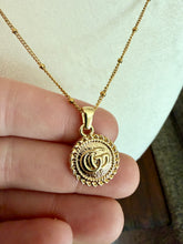 Load image into Gallery viewer, Upcycled Designer Pendant Necklace #135-Gold Coin