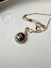 Load image into Gallery viewer, Upcycled Designer Pendant Necklace #188 - Black & Gold