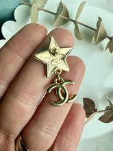 Load image into Gallery viewer, Upcycled Designer Pendant Earrings #117-Stars