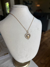 Load image into Gallery viewer, Upcycled Designer Pendant Necklace #153 - Bling Heart