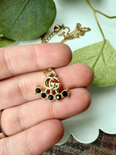 Load image into Gallery viewer, Upcycled Designer Pendant Necklace #197 - Five Black Gems