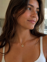 Load image into Gallery viewer, Upcycled Designer Pendant Necklace #171 - Small Pearl Square