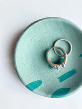 Load image into Gallery viewer, Green Brushstrokes Trinket Tray