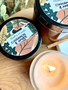 Cinnamon & Amber Soy Candle (Multiple Sizes Available)