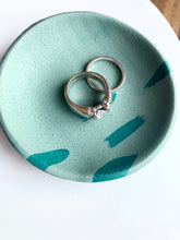 Load image into Gallery viewer, Green Brushstrokes Trinket Tray