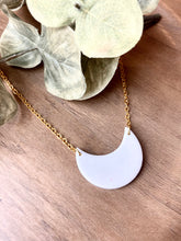 Load image into Gallery viewer, Ivory Moon Necklace - Gold Chain
