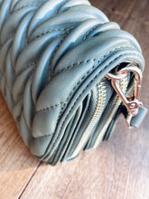 Load image into Gallery viewer, CLEARANCE Giselle Quilted Crossbody Bag In Olive