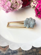 Load image into Gallery viewer, Blue Flower Hair Clip
