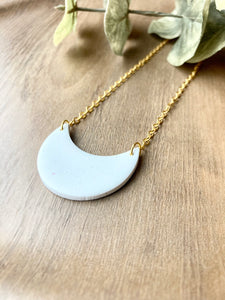 Ivory Moon Necklace - Gold Chain